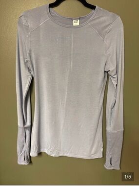 JoyLab Slim Long Sleeve Crew Top - Lavender